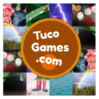 Free Matching game easy level with 16 cards: Rain images