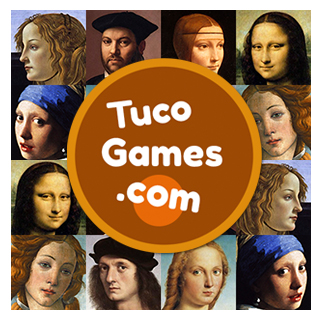 Difficult matching game for seniors: Renaissance faces