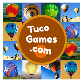 Memory matching par game for adults: Hot air balloons. Free online memotest for seniors